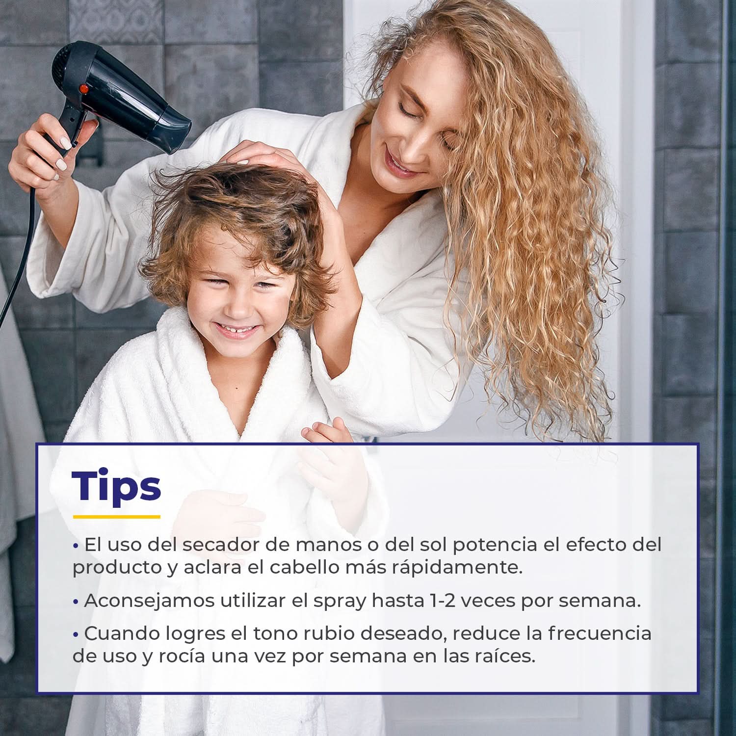 Aclarante de Cabello Rubio Infantil - Yeliana Beauty Mexico