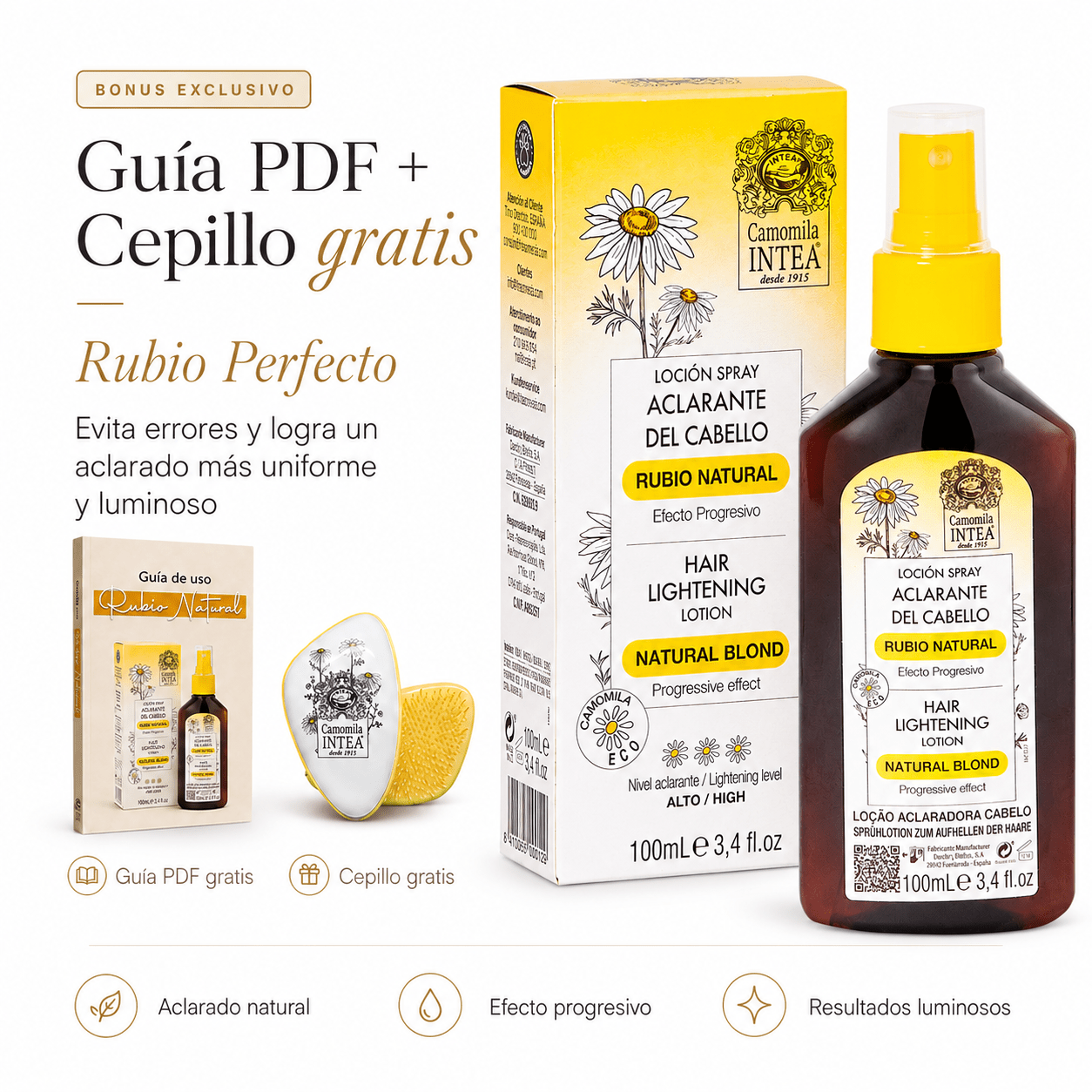 Aclarante de Cabello Rubio Natural - Yeliana Beauty Mexico