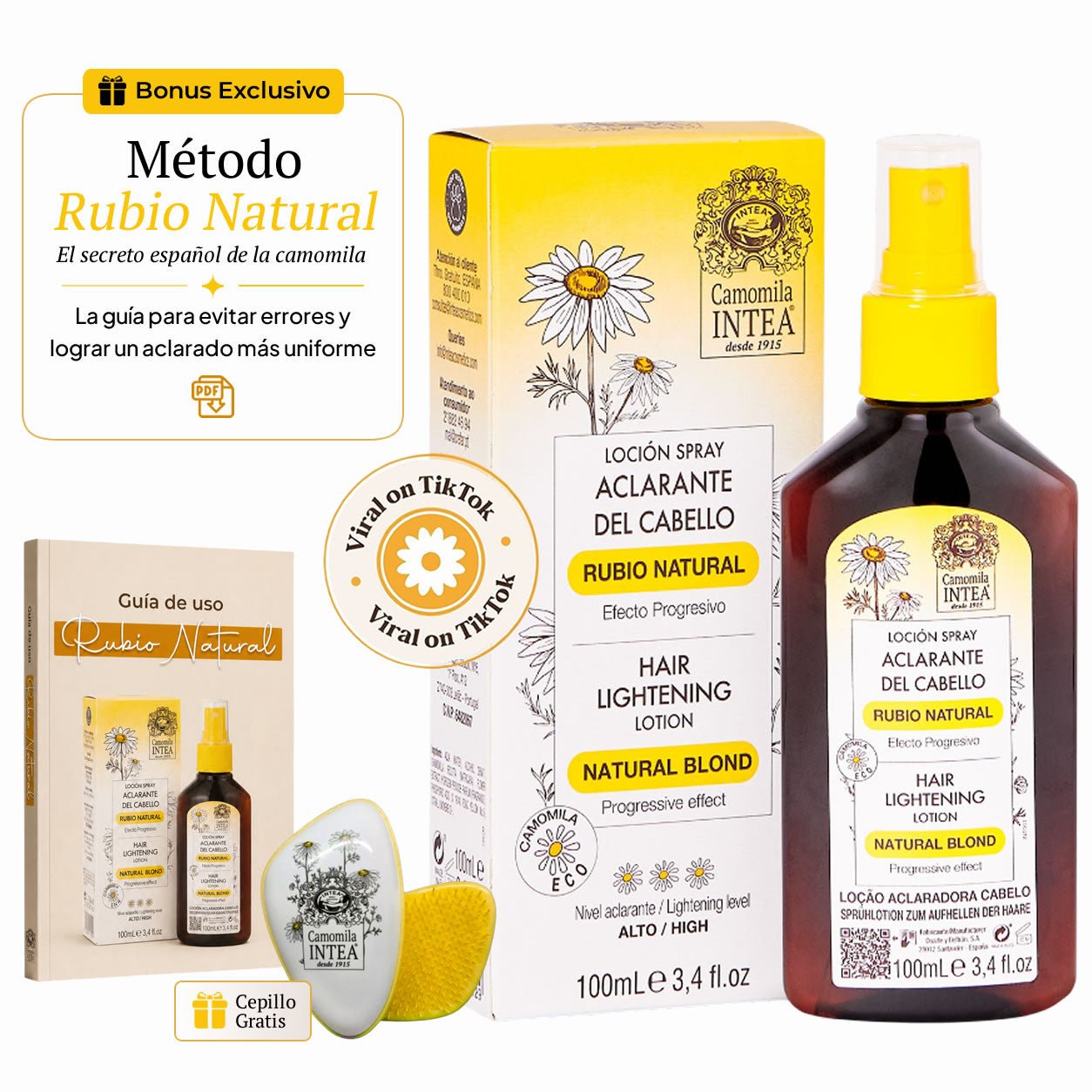 Aclarante del Cabello Camomila Intea® Rubio Natural - Yeliana Beauty Mexico